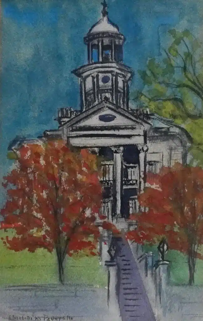 Court-House painting by Elizabeth M. Pajerski