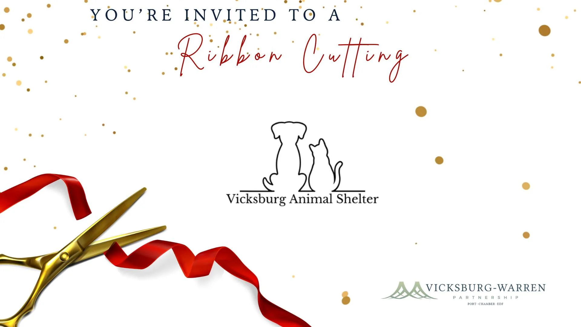 vicksburg animal shelter ribbon cutting