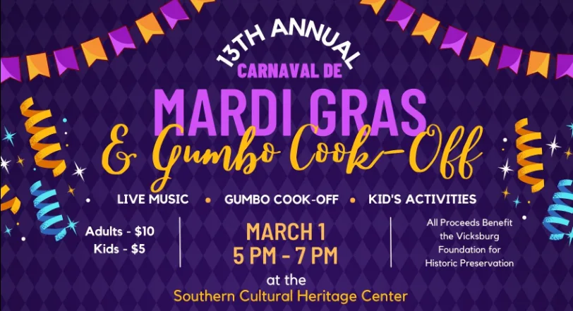 Vicksburg's Carnaval de Mardi Gras & Gumbo Cook-off